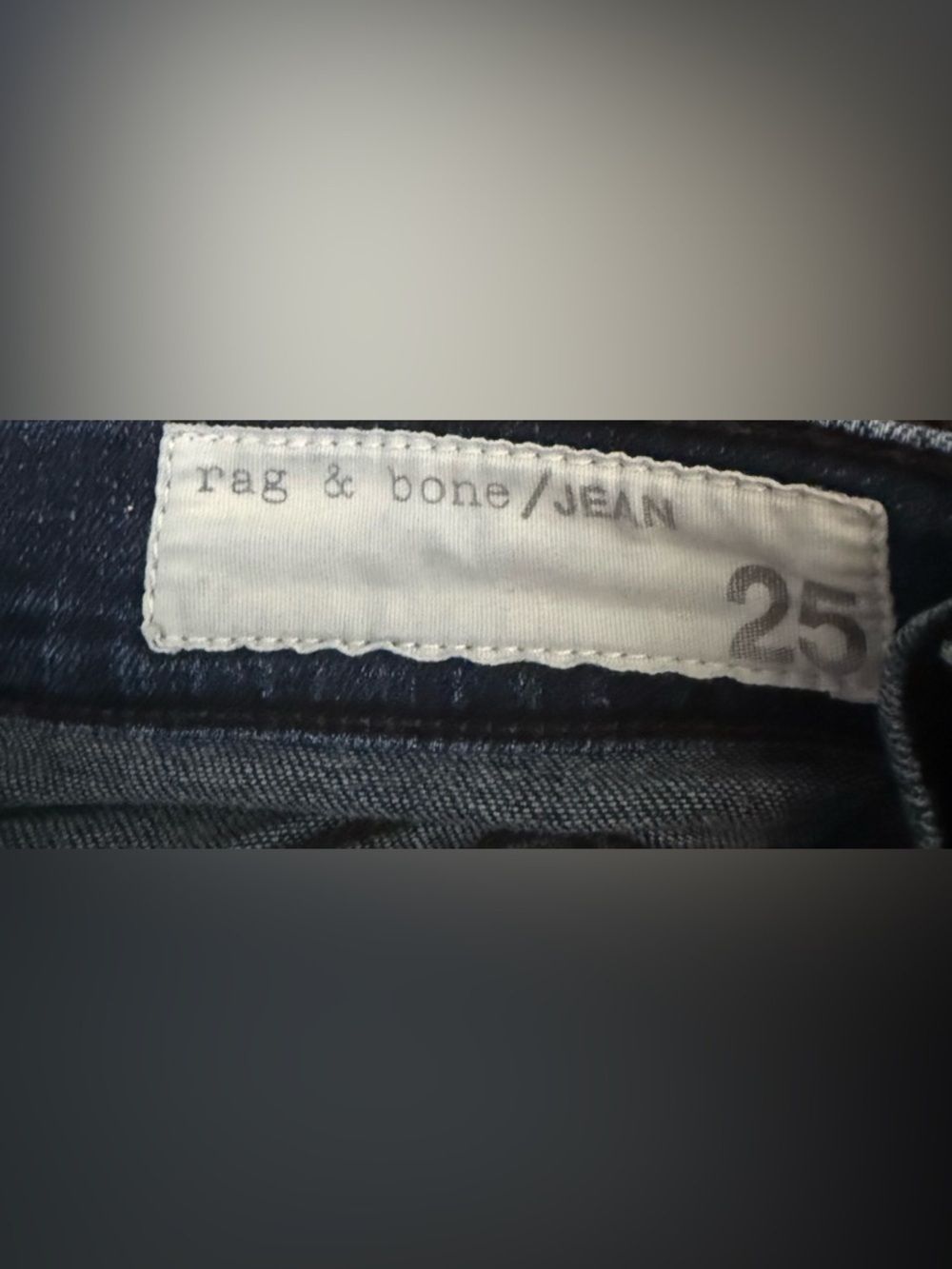 Rag & Bone 10 Inch Skinny Jeans Dark Wash Blue Size 25 Mid Rise Stretch Denim - Picture 3 of 4